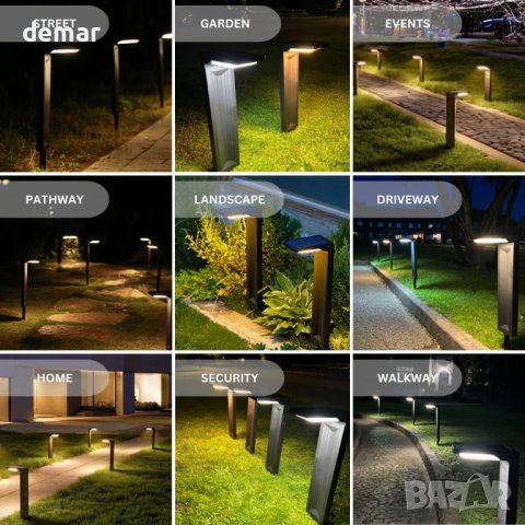 TENECO Външни соларни лампи 60 LED градински ландшафтни водоустойчиви  супер ярки, IP65 , снимка 5 - Лед осветление - 44068219