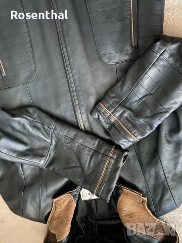 Дамско кожено яке с качулка, естествена телешка кожа, снимка 13 - Якета - 38518518