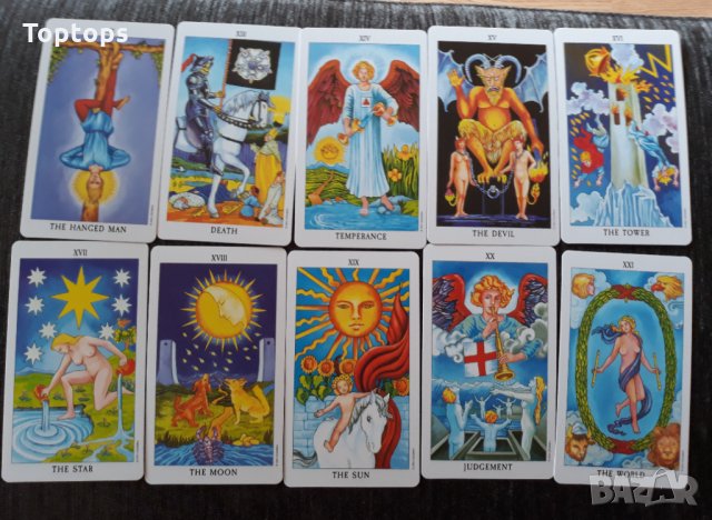 Таро 7х12см: Radiant Rider Waite Tarot & Universal Waite & Borderless Smit Waite, снимка 4 - Други ценни предмети - 32058898