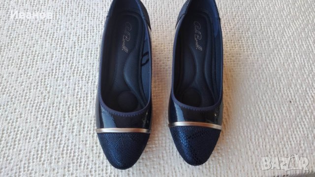 Дамски тъмносини обувки, снимка 1 - Дамски обувки на ток - 43465470
