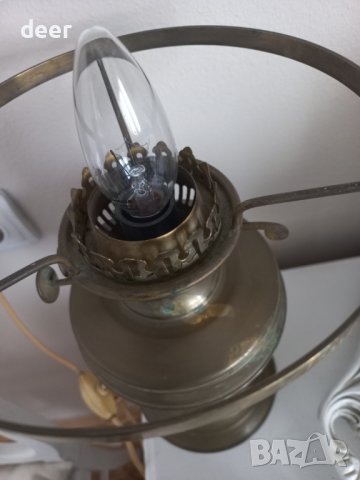 Висока старинна настолна лампа, снимка 11 - Настолни лампи - 43436089