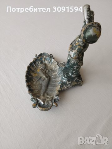 Стара Цаменна Фигура със пепелник СССР момче, снимка 8 - Други ценни предмети - 43883221