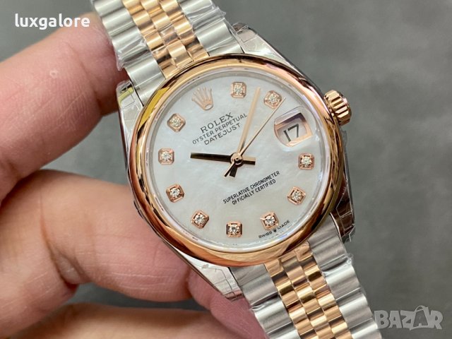 Дамски часовник Rolex Datejust 31MM Mother of Pearl с автоматичен швейцарски механизъм, снимка 3 - Дамски - 43709209
