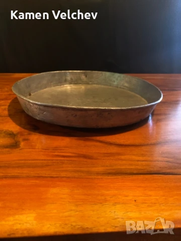 Стара медна калайдисана тава за баница..., снимка 3 - Други - 51340532