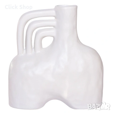 Бяла дизайнерска декоративна ваза
