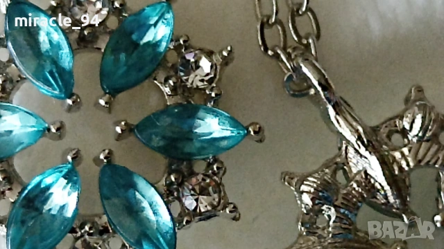 Красиви колиета със сини кристали - ИДЕАЛЕН ПОДАРЪК ЗА 08-МИ МАРТ!, снимка 4 - Колиета, медальони, синджири - 53581370