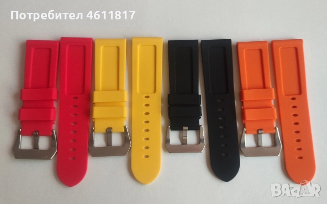 Силиконови каишки 26мм, снимка 3 - Каишки за часовници - 52179475