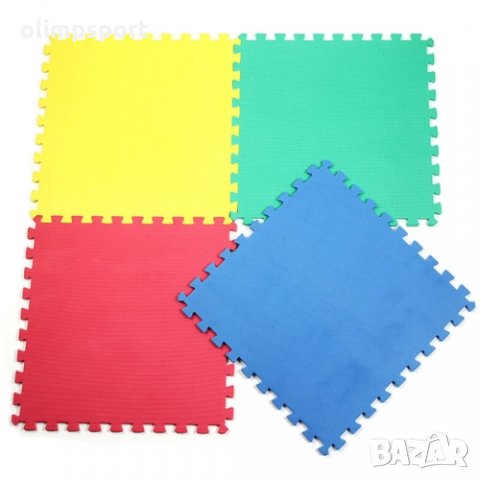 Настилка изработена от висококачествен материал ЕVA. 4 модула в комплект - 4 различни цвята. Настилк