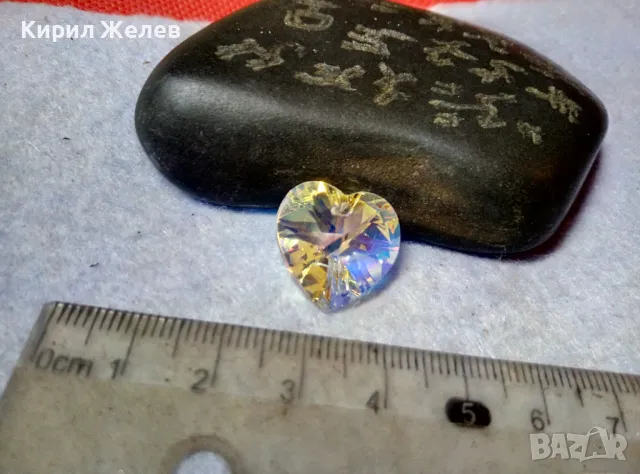 БЛЕСТЯЩО ЮВЕЛИРНО ФАСЕТИРАНО КРИСТАЛНО СЪРЧИЦЕ АРОМАНТИЧЕН АРТ МЕДАЛЬОН ПЕНДАНТ 48765, снимка 6 - Колиета, медальони, синджири - 48842287