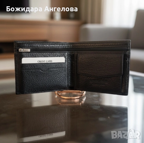 Луксозен кожен портфейл , снимка 3 - Портфейли, портмонета - 52505549