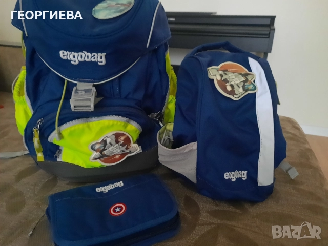 Ергономична ученическа раница за първокланици Ergobag Prime OutBearspace, 20 литра