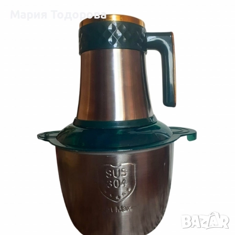 Многофункционален кухненски чопър Kitchen Expert 3L SUS 304 – бързо мели, реже и пюрира без усилие, снимка 6 - Друга електроника - 52976086