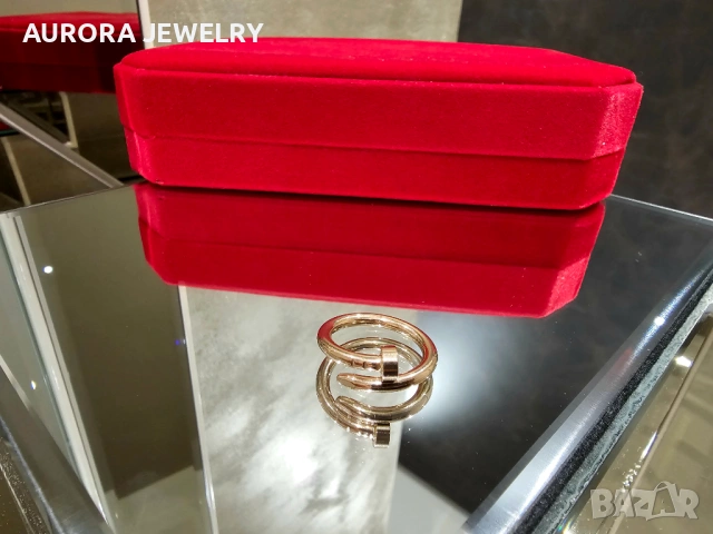 CARTIER Nail Juste un Clou Classic Rose Gold Пръстен Пирон, снимка 4 - Пръстени - 53239066