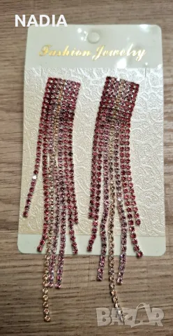 Обеци с кристалчета, снимка 1