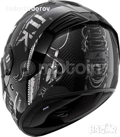Мото Каска за мотор SHARK SPARTAN RS CARBON XBOT Black/White, снимка 5 - Аксесоари и консумативи - 51895488