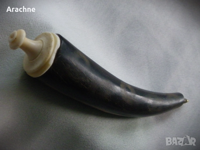 Оригинален химикал от рог на африкански бивол и зъб хипопотам, снимка 3 - Арт сувенири - 48248287