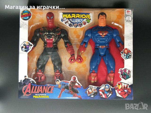 Комплект фигури на Спайдърмен и Супермен 