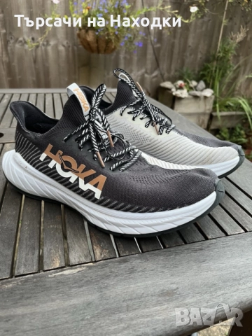 $163 Мъжки маратонки HOKA Carbon X3 Black and white 44-45 отлично състояние