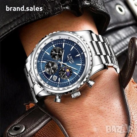 Елегантен кварцов часовник LIge, снимка 8 - Мъжки - 43198011