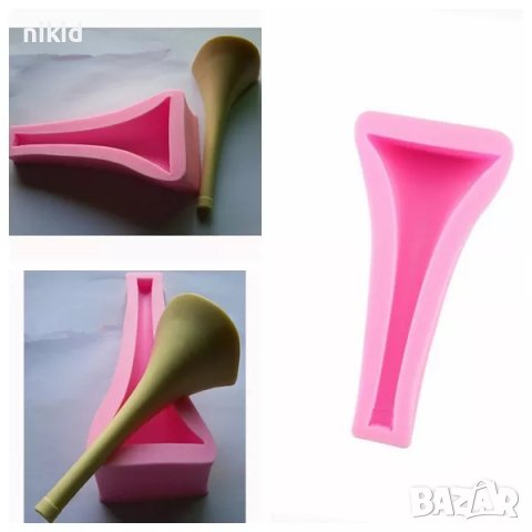 3D дамски XXL супер висок ток за обувка силиконов молд декорация украса фондан торта мъфини и др, снимка 4 - Форми - 20355253