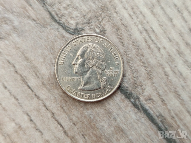 Монета 2000 Съединени Щати Washington Quarter - 25 Cents (The palmetto state, South Carolina), снимка 4 - Нумизматика и бонистика - 52136388