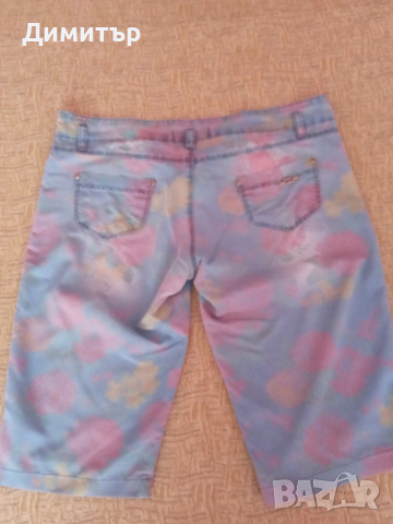 Дамски къси панталонки с цветя С-М размер, снимка 5 - Къси панталони и бермуди - 52006214