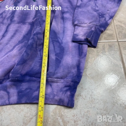 Суитшърт с качулка Tye Dye лилаво дамски размер M, снимка 5 - Суичъри - 53155623