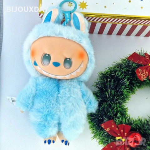 синя кукла лабубу 25 см