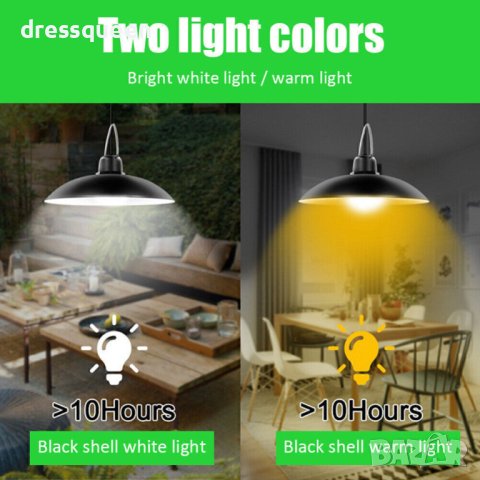 3956 Висяща соларна лампа тип полилей със соларен панел , снимка 5 - Соларни лампи - 43949831