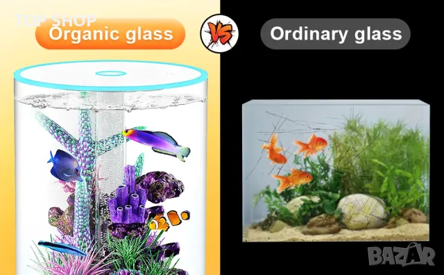 Комплект аквариум с компресор, филтър, осветление от 5DPets