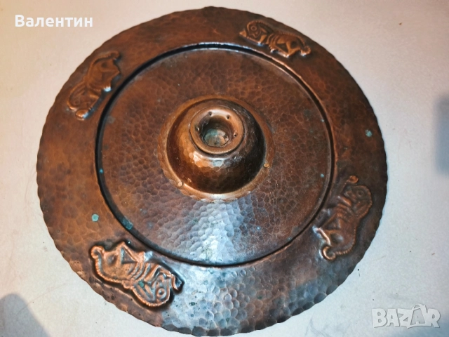 Бакърен сервиз от 10части, снимка 7 - Антикварни и старинни предмети - 52540910