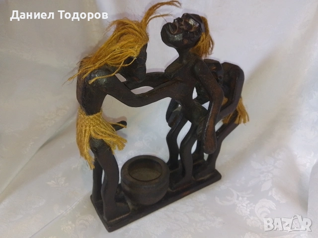 Африканска Дървена Фигура - Ръчна Изработка, снимка 13 - Декорация за дома - 46335950