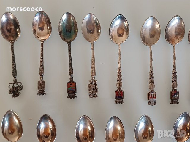 Стари сувенирни лъжички със сребърно покритие, снимка 4 - Антикварни и старинни предмети - 42998367