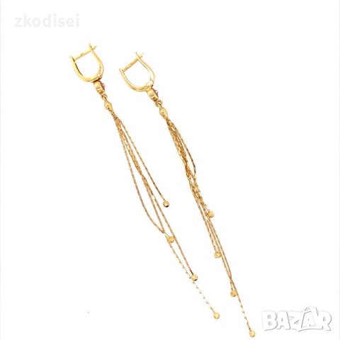 Златни обеци 4,84гр. 14кр. проба:585 модел:16159-1, снимка 2 - Обеци - 40328421