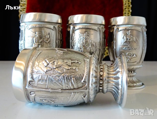 Чаши от калай с картини за старите пощи. , снимка 8 - Антикварни и старинни предмети - 39967937