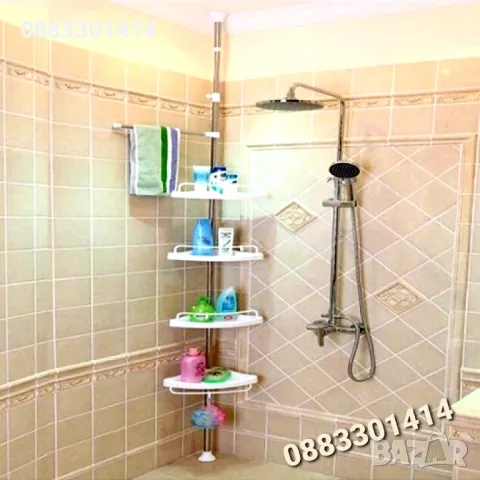 Етажерка за баня Ъглова етажерка 4 рафта , снимка 3 - Етажерки - 47577323