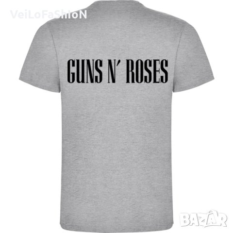 Нова мъжка тениска с логото на музикалната група GUNS N'ROSES с надпис на гърба, снимка 2 - Тениски - 43920017
