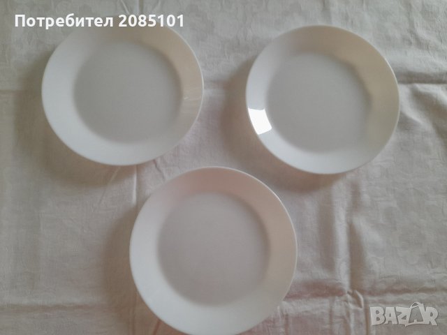 Бели чинии и купички комплект, снимка 6 - Чинии - 43940158