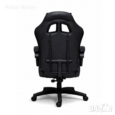 Премиум геймърски стол с масажна функция, поставка за крака и ергономична метална рамка, PU кожа, Че, снимка 7 - Столове - 53457345