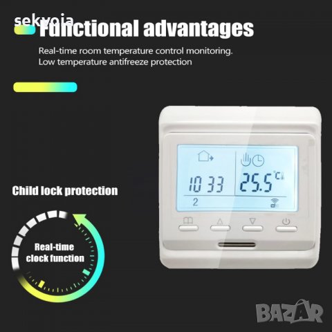 WiFi Стаен въздушен термостат M6 220V LCD програмируем, снимка 1 - Друга електроника - 36865501