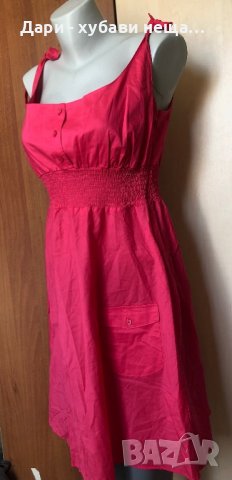 Лятна памучна розова рокля👗М,L👗арт.4427, снимка 2 - Рокли - 37836379