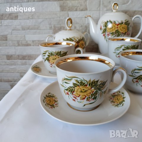 Сервиз за чай - 16 части - Полтавский фарфоровый завод - Сделано в СССР, снимка 3 - Сервизи - 39909174