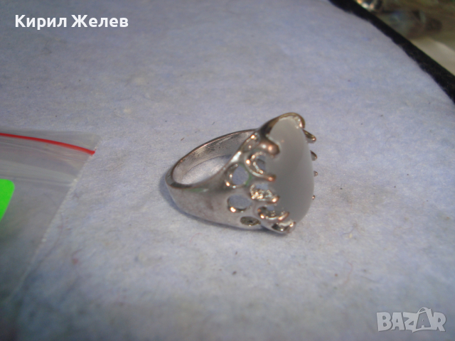 ПОСРЕБРЕН СТИЛЕН АРТ НУВО СКЪПОЦЕНЕН ПРЪСТЕН с КОТЕШКО ОКО 21640, снимка 5 - Пръстени - 36380485