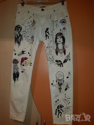 Страхотен бял панталон на PHILIPP PLEIN р-р 28