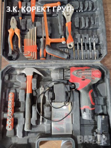 Акумулаторен винтоверт + Инструменти, снимка 2 - Винтоверти - 40847336