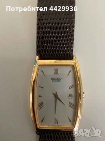 Seiko Men’s gold tone dress watch Excellent condition- beautiful , снимка 5 - Мъжки - 52214845