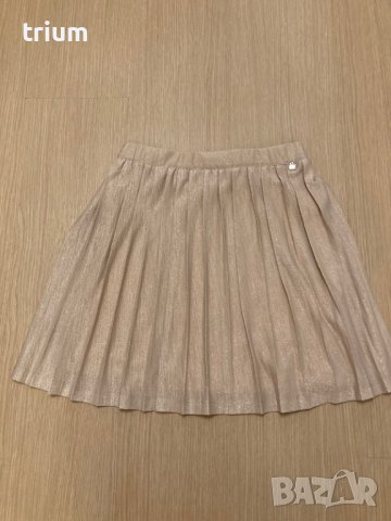 Детска плисирана пола Relish, 12г., ръст 152см., златист цвят