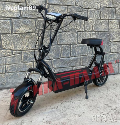 Електрически мини скутер 750W,48V+Амортисьори+LED ФАР+Мигачи и габарити+Сгъваема кормилна част, снимка 1