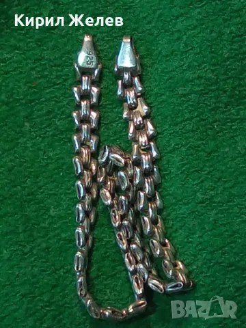 СТИЛНА СРЕБЪРНА ГРИВНА СРЕБРО 925 РЯДКА ВИНТИДЖ АРТ ПЛЕТКА БИЖУТЕРСКА РАБОТА 47587, снимка 14 - Гривни - 49149505