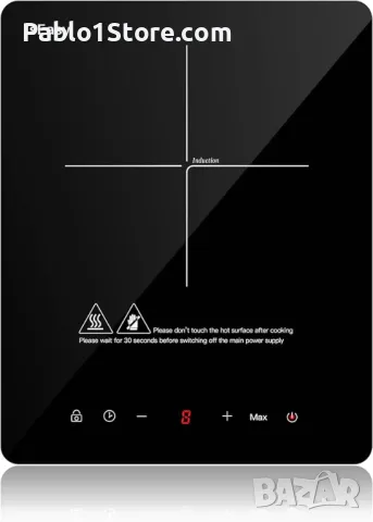 Индукционен котлон IsEasy 1 плоча 2100 W, котлон 28 cm, преносим индукционен котлон, 9 степени на на, снимка 1